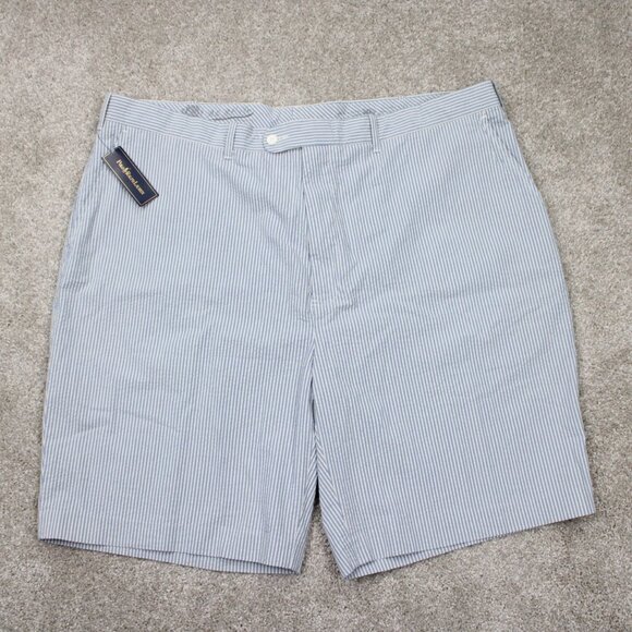 Polo Ralph Lauren Bleeker Shorts NWT Mens 46B Blue/White Seersucker Chino Big - Picture 1 of 14